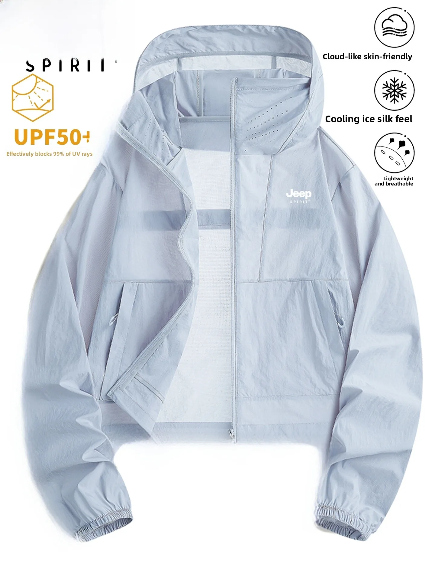 women's-summer-lightweight-loose-outdoor-uv-protection-clothing-fashionable-breathable-short-coat-nylon-fabric-zipper-closure