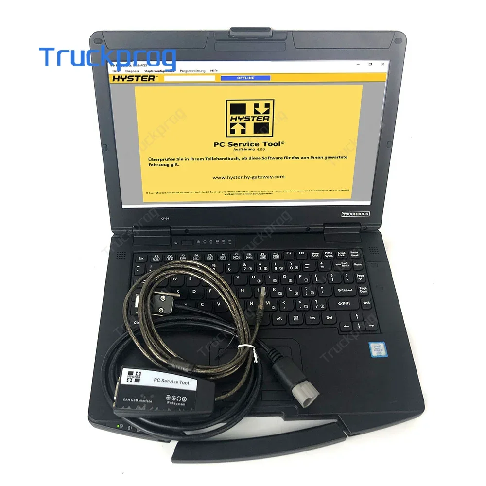 

CF54 laptop V5.3 for Yale Hyster PC service repair tool Ifak system CAN USB forklift Truck for hyster interface diagnostic tool
