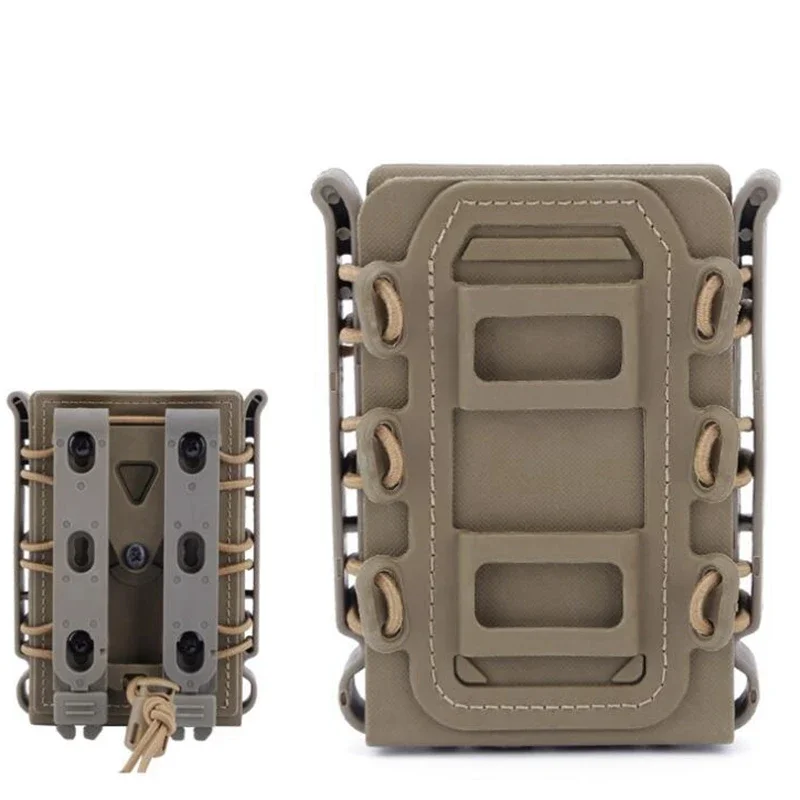 Tactical Magazine Pouch Molle for Ar15 M4 5.56 7.62 9mm Scorpion Fast Mag Quick Release Mag TPR Holster Adjustable Case Box