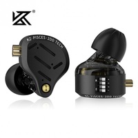 KZ Pisces Wired Earphones 2DD IEM HiFi Stereo Bass Music Headphones Stage Live Monitor Sport Earbuds Dual Mic Gaming headset