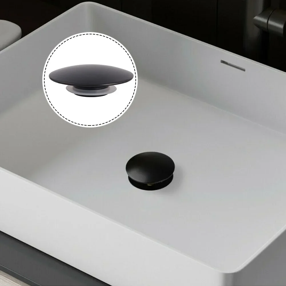 Matte Black Basin Waste P Op Up Drain Plug P Op Up Kitchen Hardware Accessories M8 Bathtub Stopper Brass Click Clack Plug