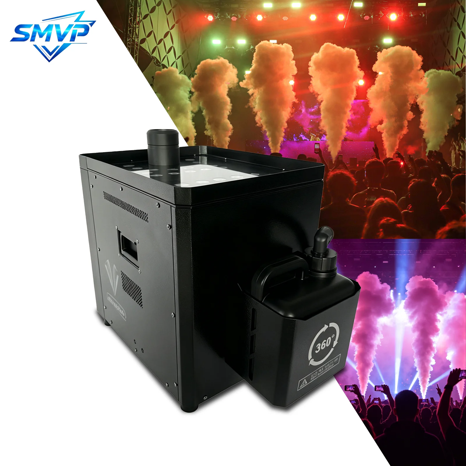 4500W Jet Column Fog Machine With RGB LED Light DMX Remote Control CO2 Simulation For Concert Dj Club Wedding Stage Effect