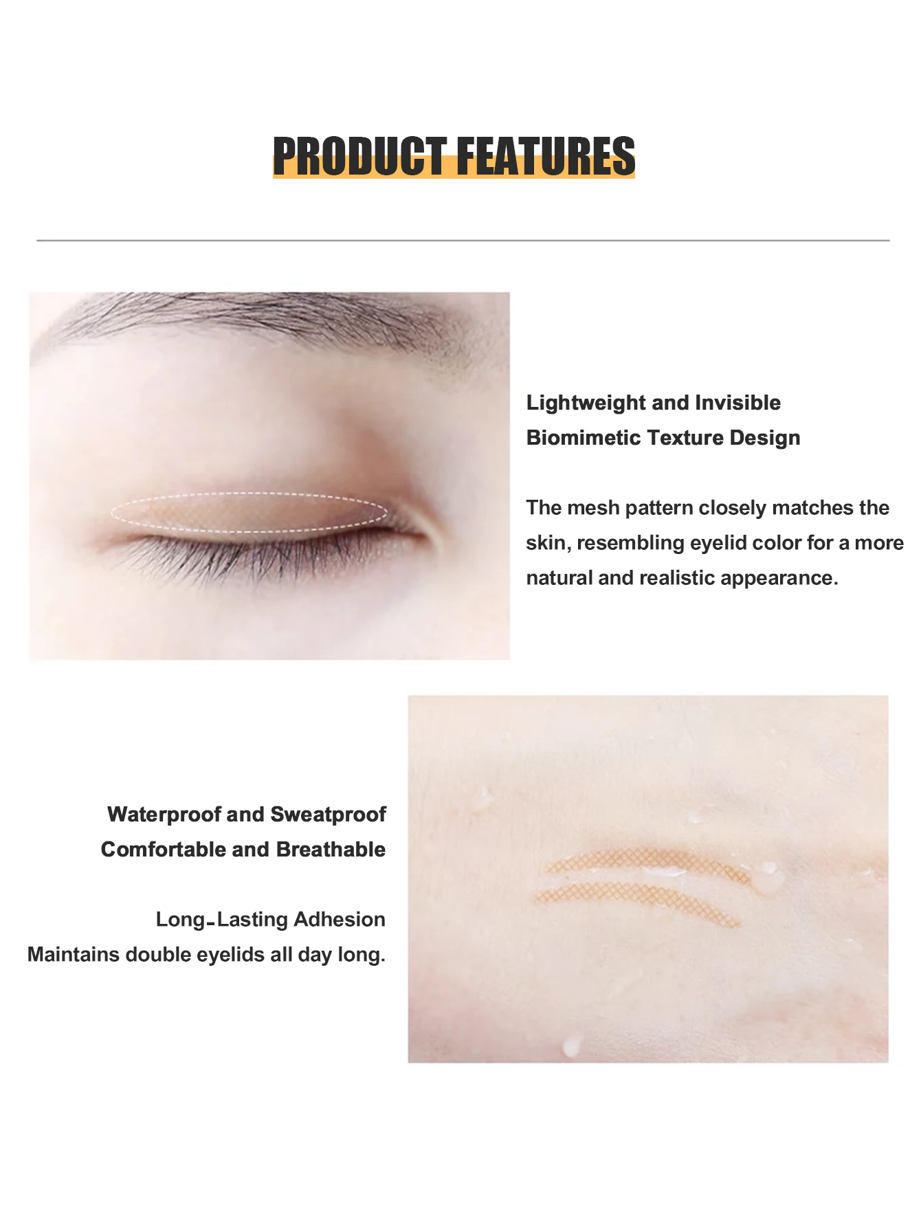 600Pcs Double Eyelid Tape Invisible Thin Roll Natural Makeup Tool Beginners with Free Applicator Professional Eye Lift Sticker view 5
