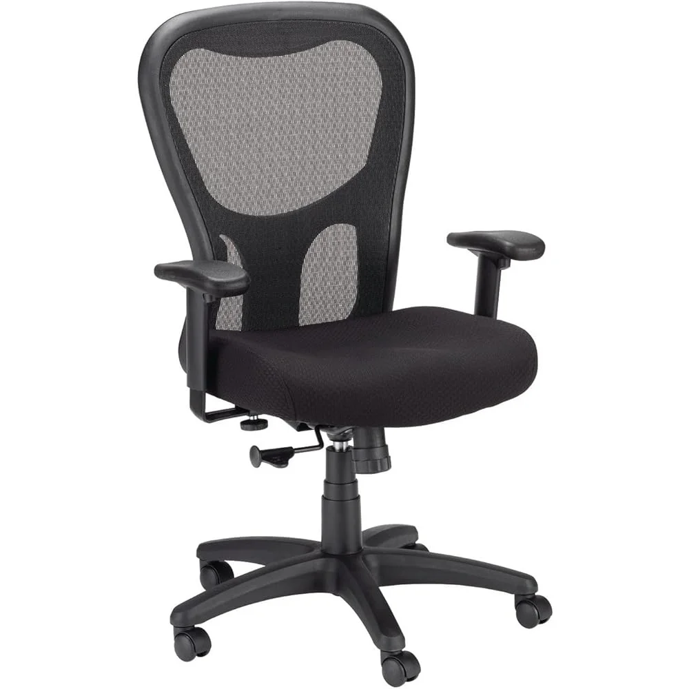 Ergonomic Mesh Task Chair with Adjustable Arms Synchro Tilt Lock Mid-Back Design Office Use and Comfort