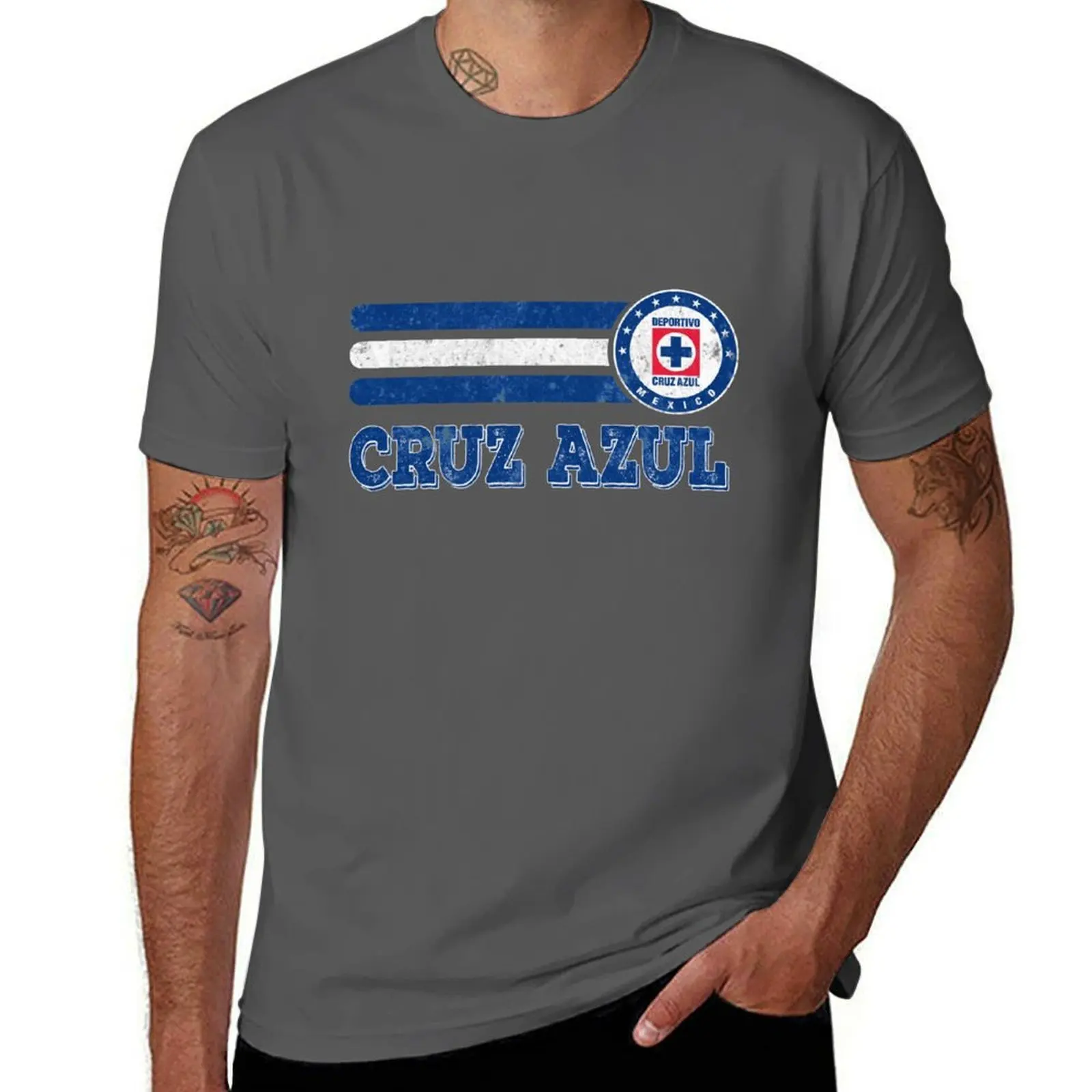 

cruz azul lover mexico T-Shirt Sports Casual Short Sleeve Cotton Tee