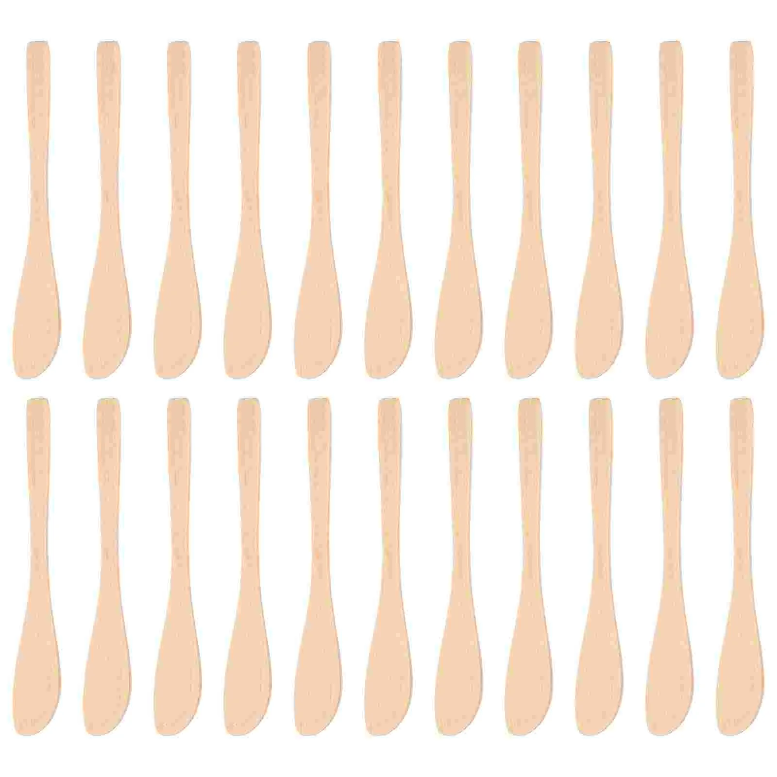 20 Pcs Butter Dumpling Stuffing Spoon Cream Spreader Super Long Wooden Filling