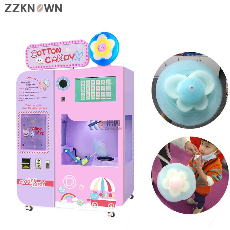 Automatic Cotton Candy Vending Machine New Sale Unattended Operation Marshmallow Vending Machine