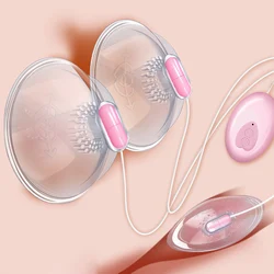 Breast​ Enlargement Vagina Vacuum Pump Cover Clitoris Sucker Women Nipple Stimulation Licking Vibrator Chest Masturbator Sex Toy