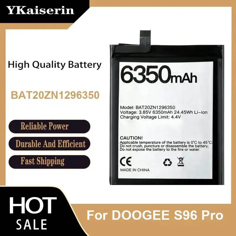 6350Mah Mobile Phone Battery BAT20ZN1296350 For Doogee S96 Pro Hardwearing