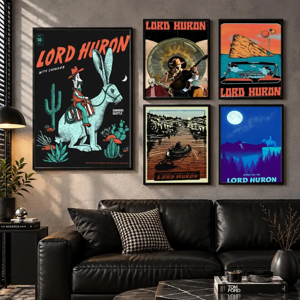 L-Lord H-Huron Poster Modern Wall Art Sticker For Living Room Bedroom Bar Home Decor Mural Painting Decoration