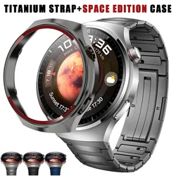 No Gaps Luxury Titanium Alloy Strap+ PC Case For Huawei Watch 4 Pro  Change To Space Edition Metal Bracelet Business Band Correa
