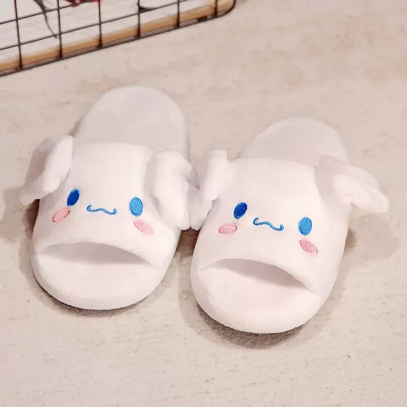 Slippers Girl Movable Ears Sanrio Anime Cinnamoroll Shoe Cute Movable Ears Shoe Kawaii Child Slippers All-match Wholesale Shoes