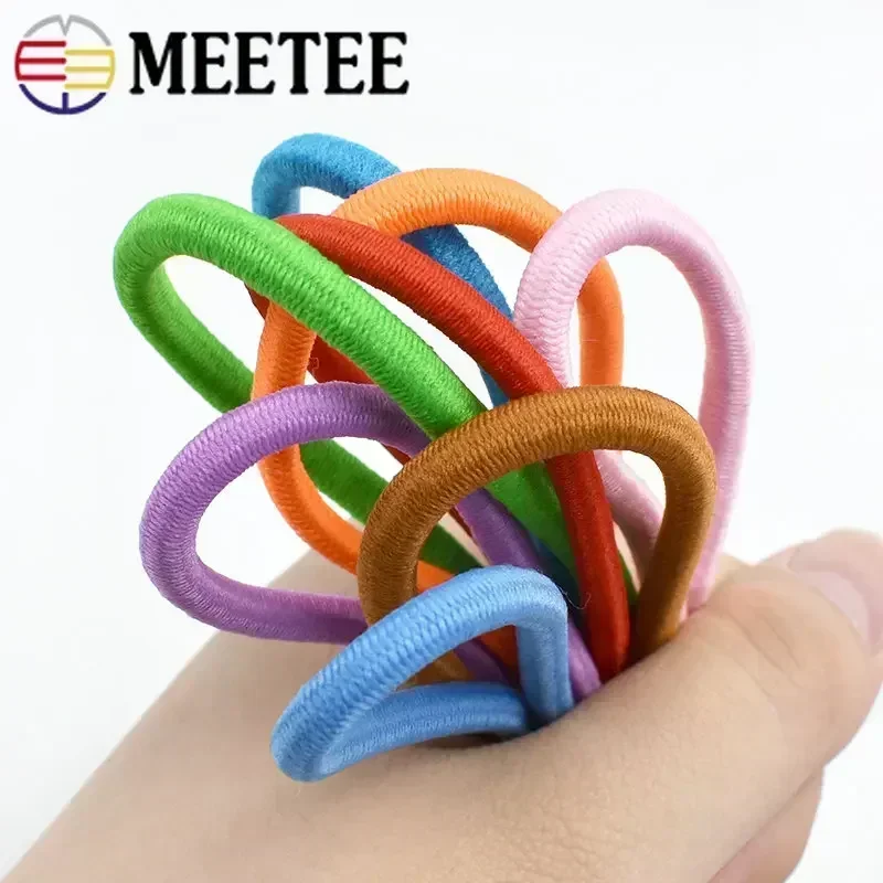 2/5/10 Metri Meetee 5mm Colorato Corda Alta Elastica Rotonda Stretch Cavo Elastico Elastico Copricapi Cintura Indumento Accessorio Per Cucire