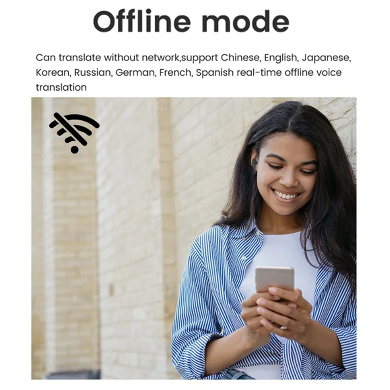 Excellent-B11 Smart Voice Translation Headset Bluetooth Wireless Supports 144 Languages Real-Time Translation