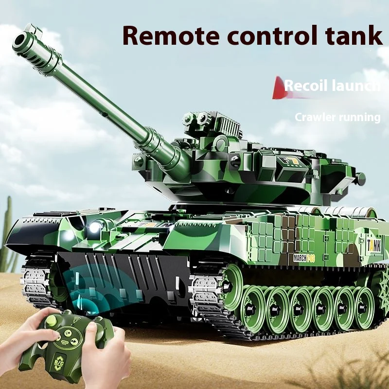 Mn Model Tracked Remote-Controlled Tank Toy With Electric Firing Capability For Boys To Fight Against Children, Car Model, Birth