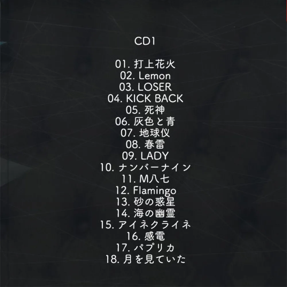 مجموعة أغاني Kenshi Yonezu Hit 2CD - أغاني الرسوم المتحركة Genius "Hachiya" - اختيار عشاق الموسيقى J-Pop & Anime