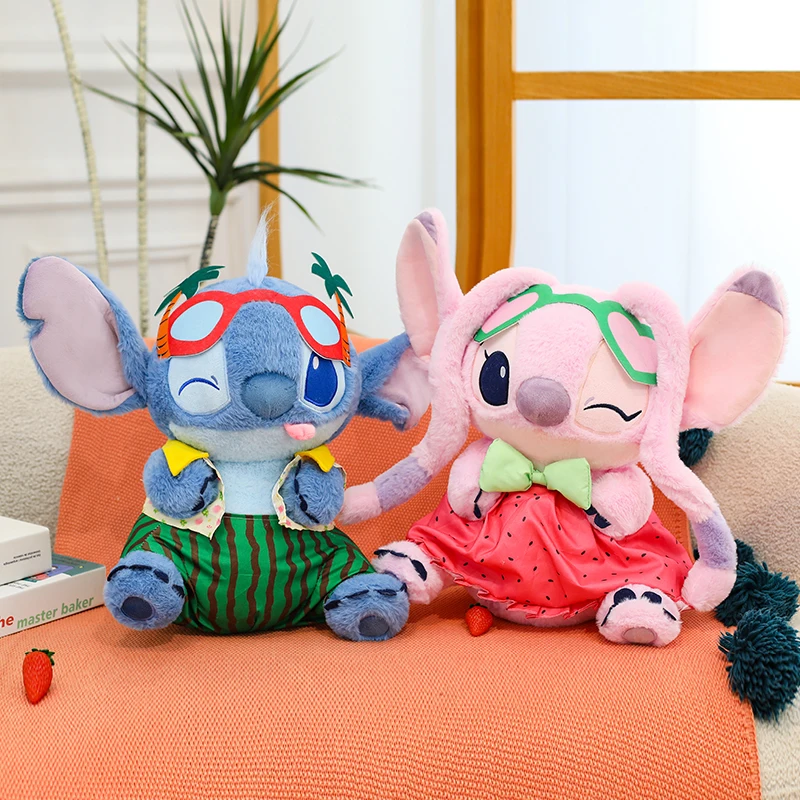 

Disney 60 см летняя арбузная стежка Kawaii плюшевая игрушка мультфильм милая мягкая подушка украшение дома кукла детские рождественские подарки