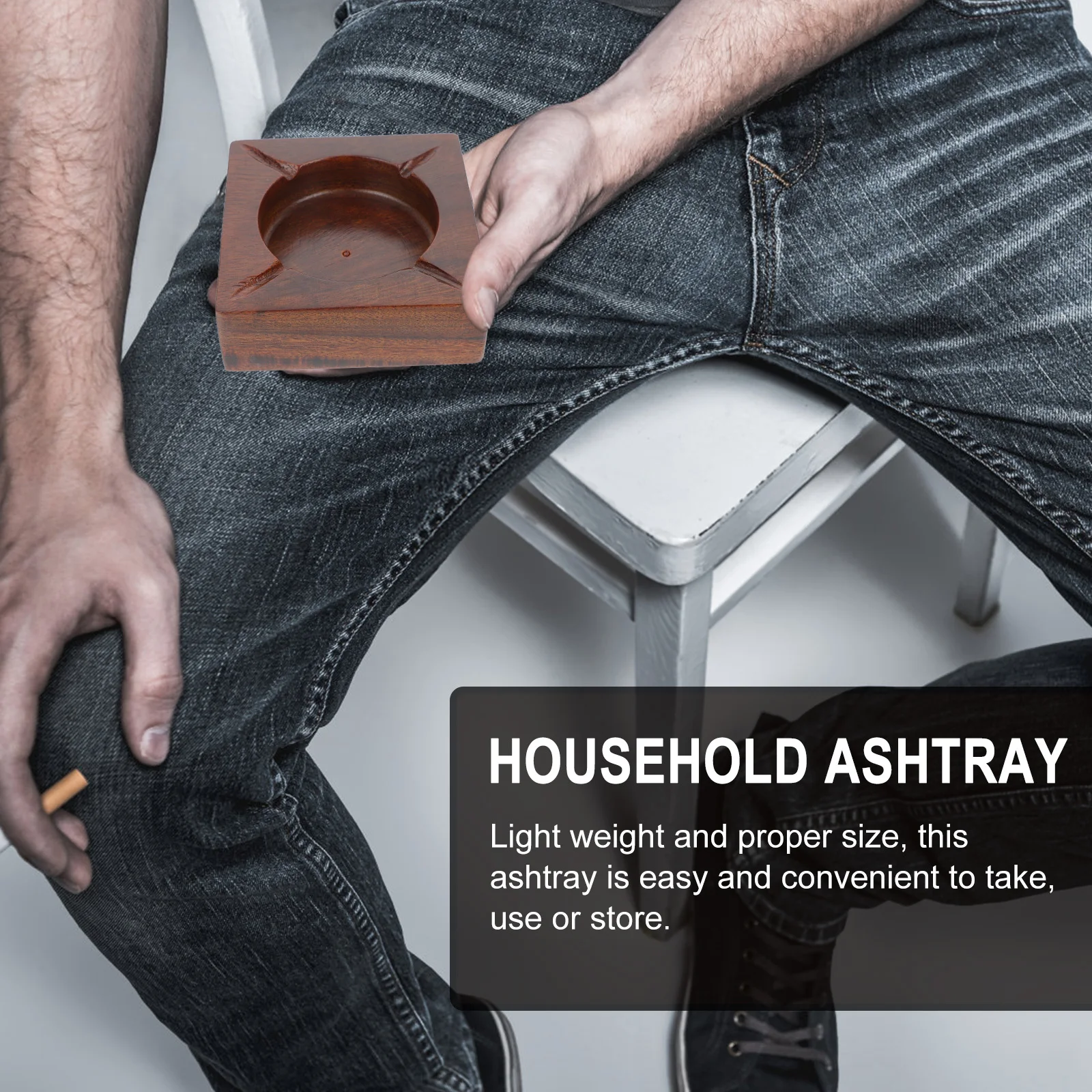 

Cigarette Ash Case Holder Simple Ashtray Anti-fall Desktop Container Decorative Household