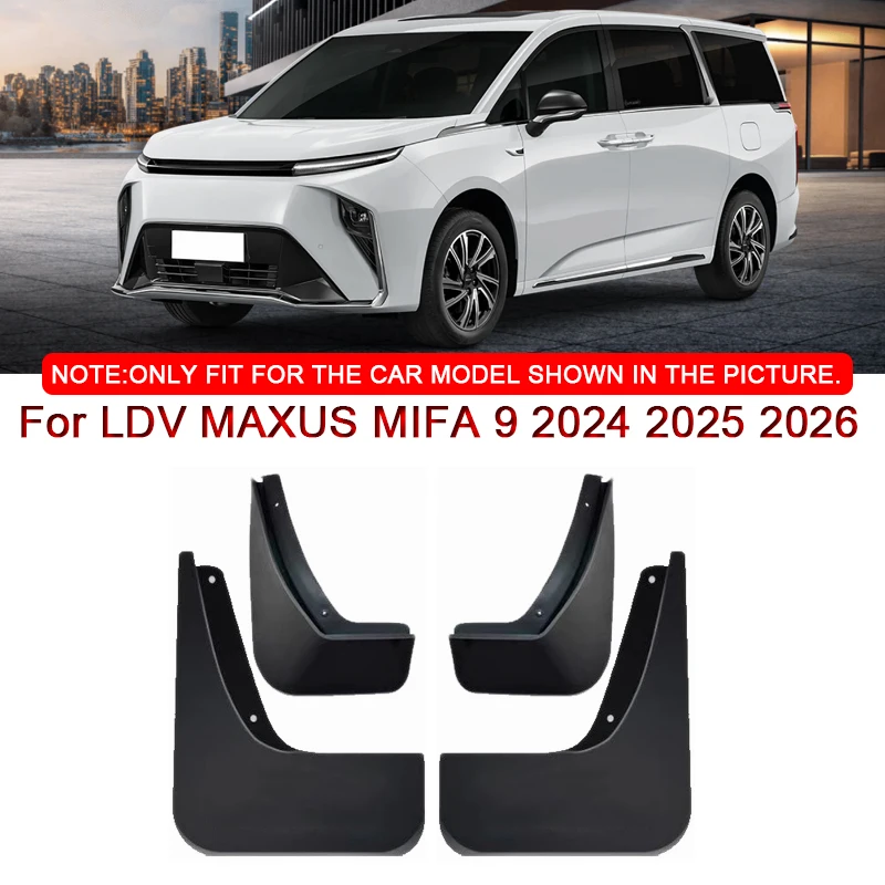 

For LDV MAXUS MIFA 9 2024 2025 2026 Car Styling ABS Car Mud Flaps Splash Guard Mudguards MudFlaps Front Rear Fender Accessory
