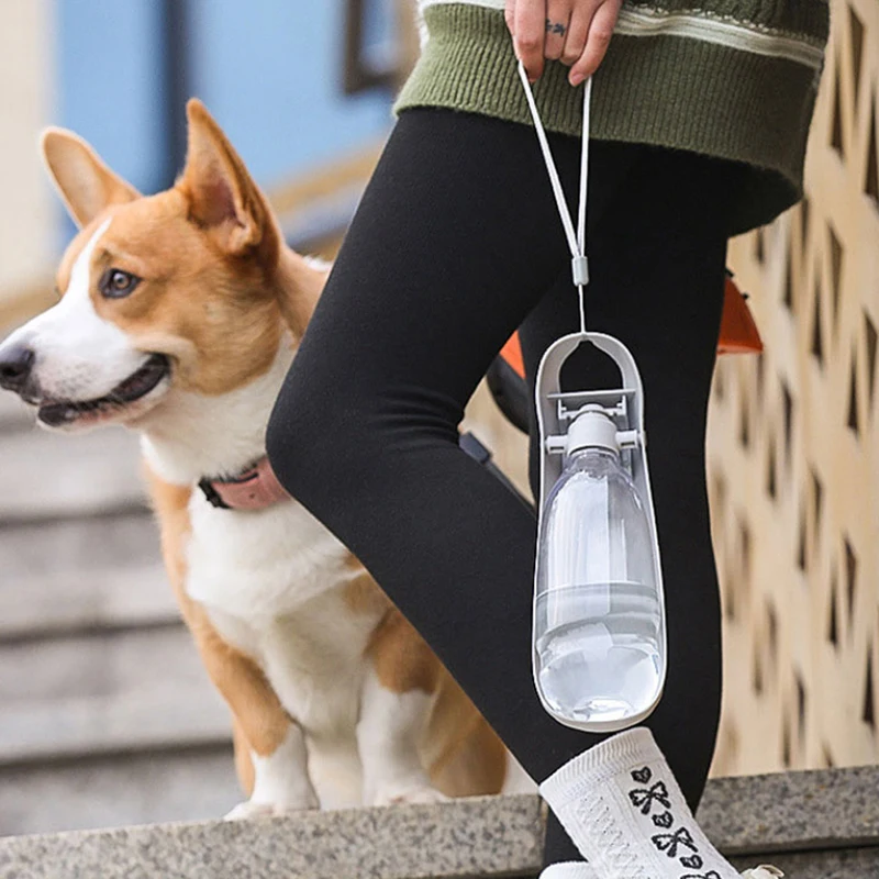 500ml Portable Dog Water Bottle Outdoor Travel Drinking Pet Drinking Bottle for Small Medium Dogs Puppy Cat Feeder Pet Supplies