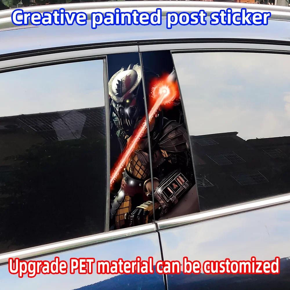 

Predator Car Stickers Auto B Pillar Waterproof Sunscreen Center Column Decor Cover Scratches Car Doors Pillar Decals Accessories