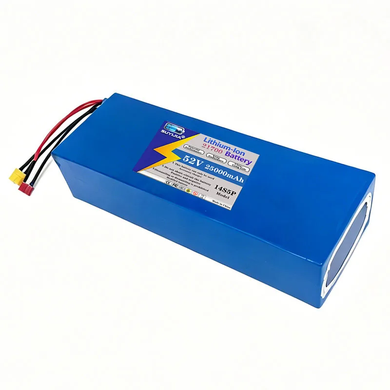 14S5P 52V Electric Bike Battery 25000mAh 21700 Lithium Ion Battery 250W-1000W Electric Scooter Battery with 30A BMS