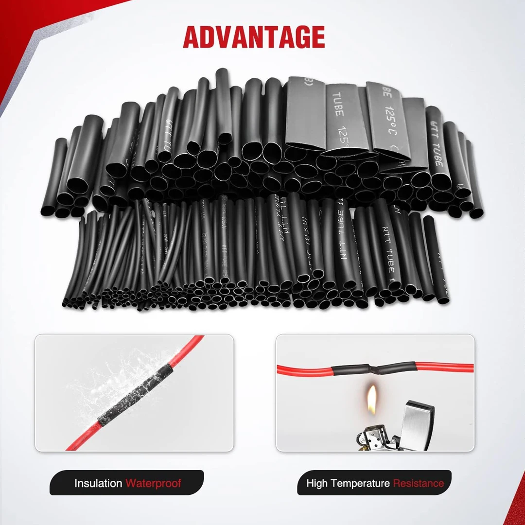 Double Layer Radiation-Crosslinked Polyolefin & Hot Melt Adhesive Heat Shrink Tubing - Insulation Waterproof Sealing Anti-Corros image 4