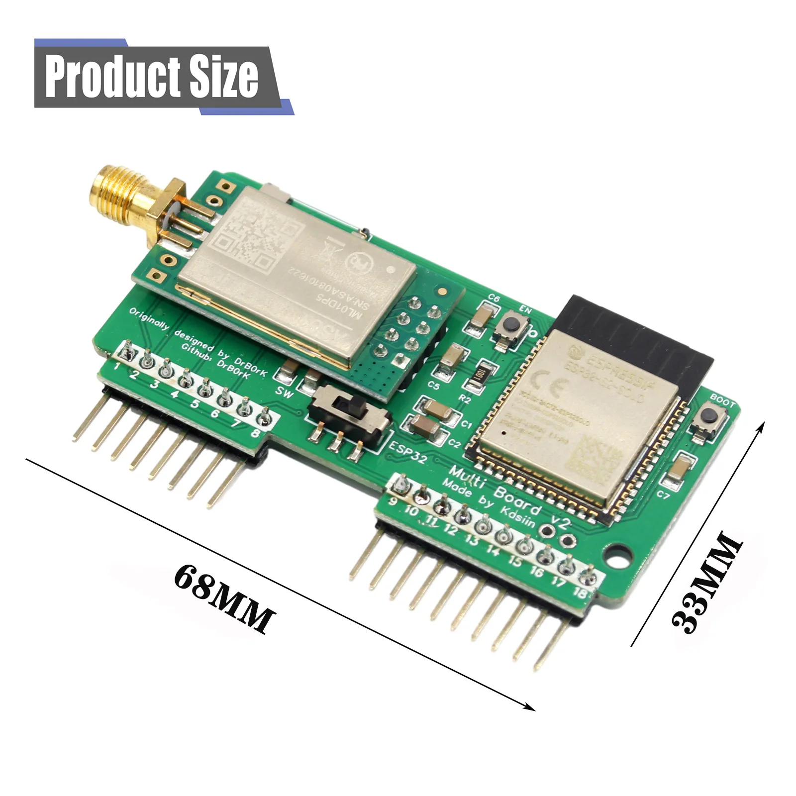 New Zero WiFi Multiboard Development Board NRF24+ESP32 Multiboard Kits