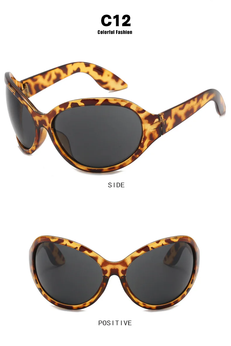 DOHOHDO UV400 Modische unregelmäßige runde Sonnenbrille für Damen und Herren, Vintage-Designer-Sonnenbrille für Damen, trendige Damen-Sonnenbrille – Detail 20