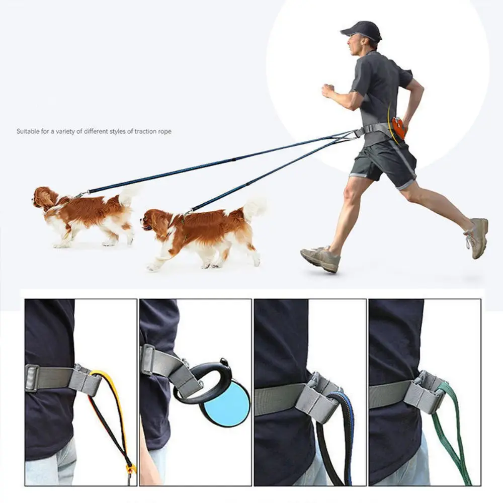 Multifunctional Mobile Phone Bag Running Bag Marathon Bag Dual Pocket Waist Bag Trail Running Training Dog Leash Belt Bag Sports