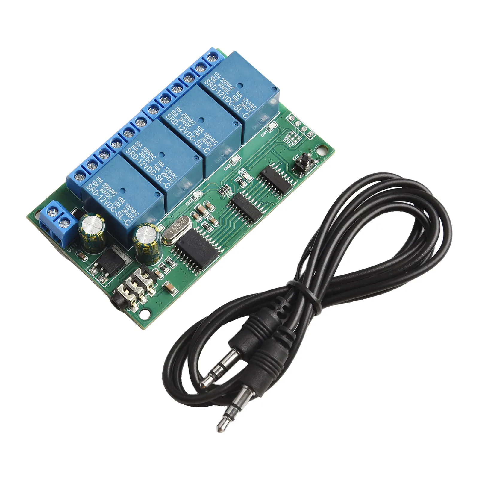 Home Automation 12V Relay Controller DTMF Tone Decoder 8 Operational Modes Compact Design Control Commands 1-4