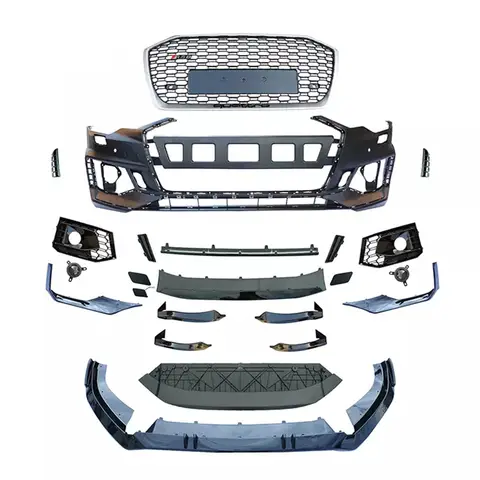 Body Kit 2019-2021 Accessories Front Bumper Rear Diffuser Upgrade RS6 Body Kits for Audi A6 C6 Sports Carbon Black Customizable