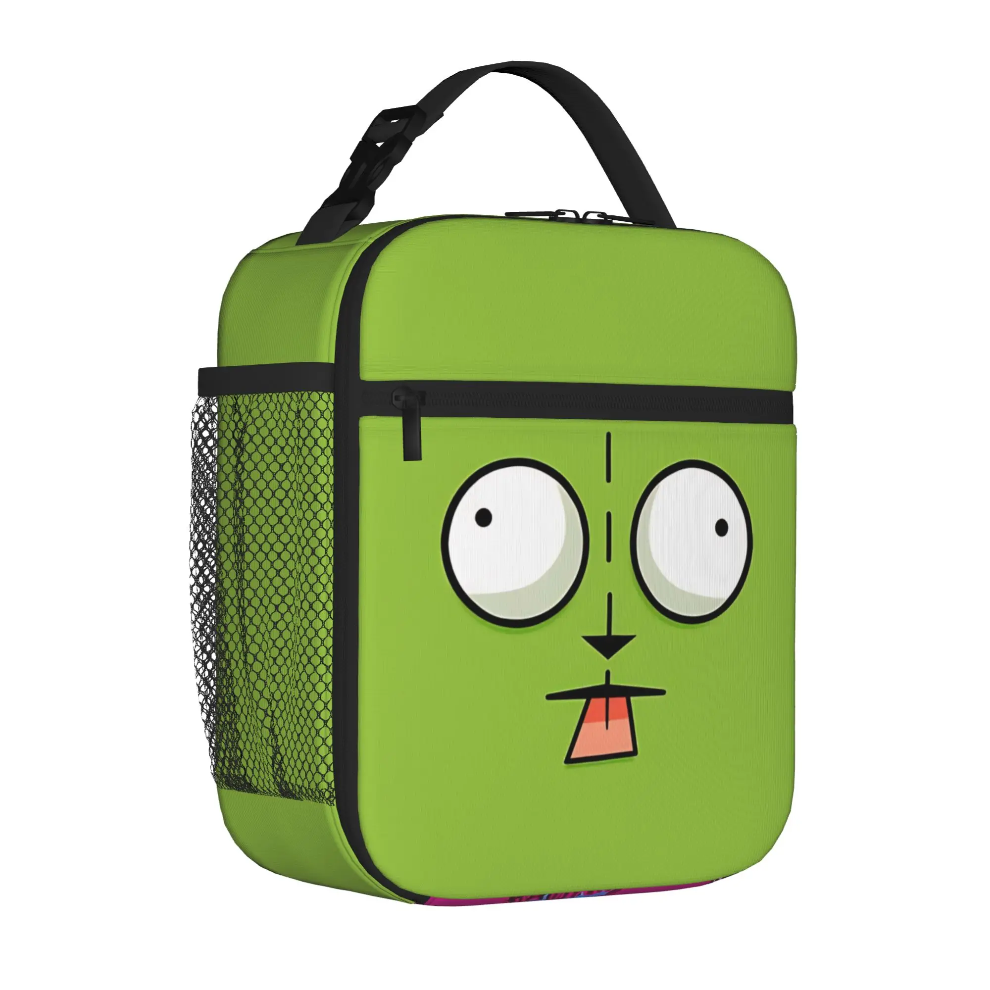 1 Piece For Students Food Container dark humor Portable Pocket Invader Zim Zipper Closure Aluminum Foil Food Pouch For Travel
