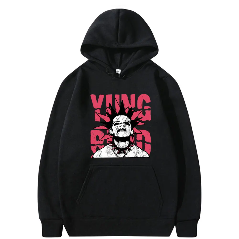 

Rocker Yungblud Face Graphic Hoodie Men Women Fashion Rock Oversized Pullover Hoodies Man Casual Vintage Fleece Hooded Tracksuit