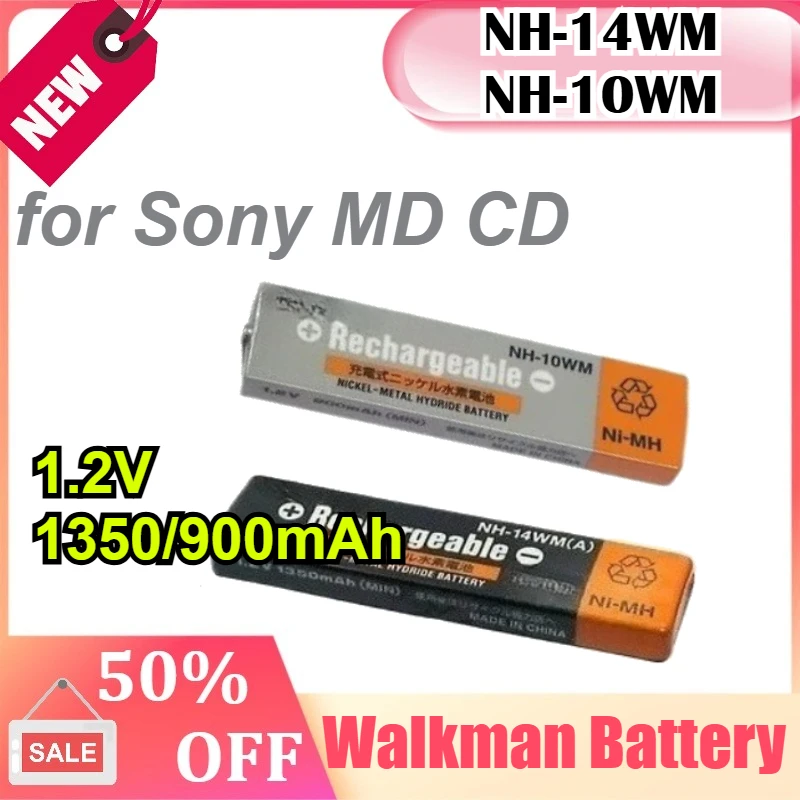 

NH-14WM NH-10WM 1.2V 1350/900mAh for Sony MD CD Walkman Battery