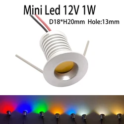 1W 0.5W Mini Led Spot 12V kısılabilir renk ışık RGB Downlight Spot lamba için Ktv parti tavan merdiven koşu bandı kabine Lighti