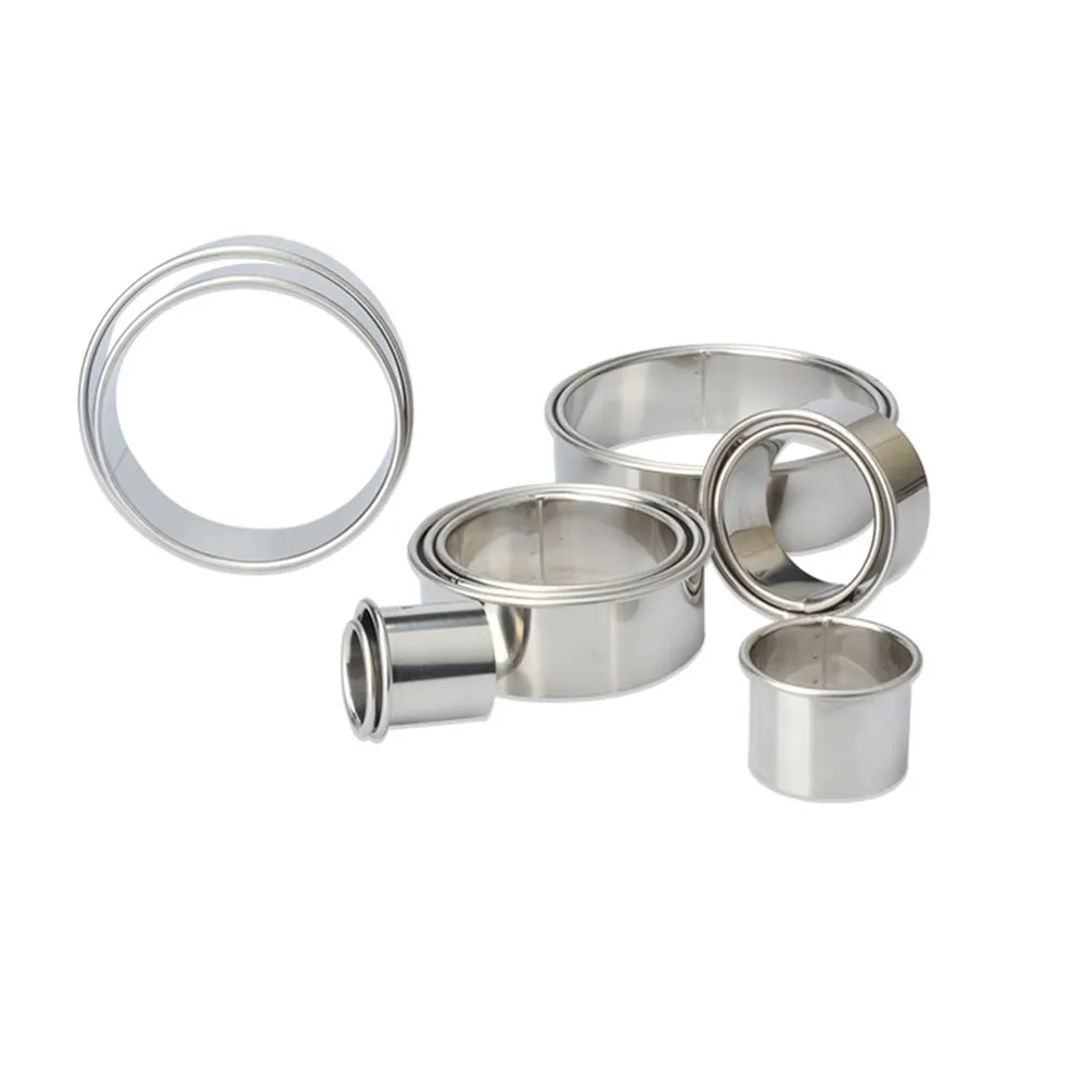 12Pcs Stainless Steel Mousse Cake Rings Set Professional Baking Tool for Dessert Making Easy Release Non Deformable Heavy Duty
