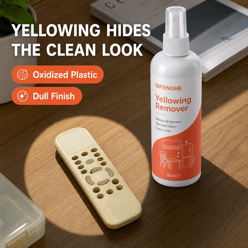Plastic Trim Restorer Spray Anti Yellowing Oxidation Remover for Car Exterior Black Bumper Home Furniture Care