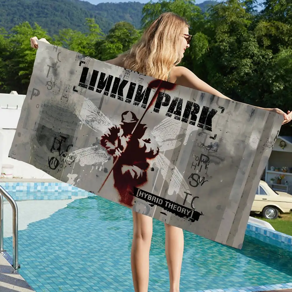 L-Linkin P-Park Famous Band Microfiber Blanket Quick Drying Beach Towels Oversized Printing Super Absorbent Pool Towel Blanket