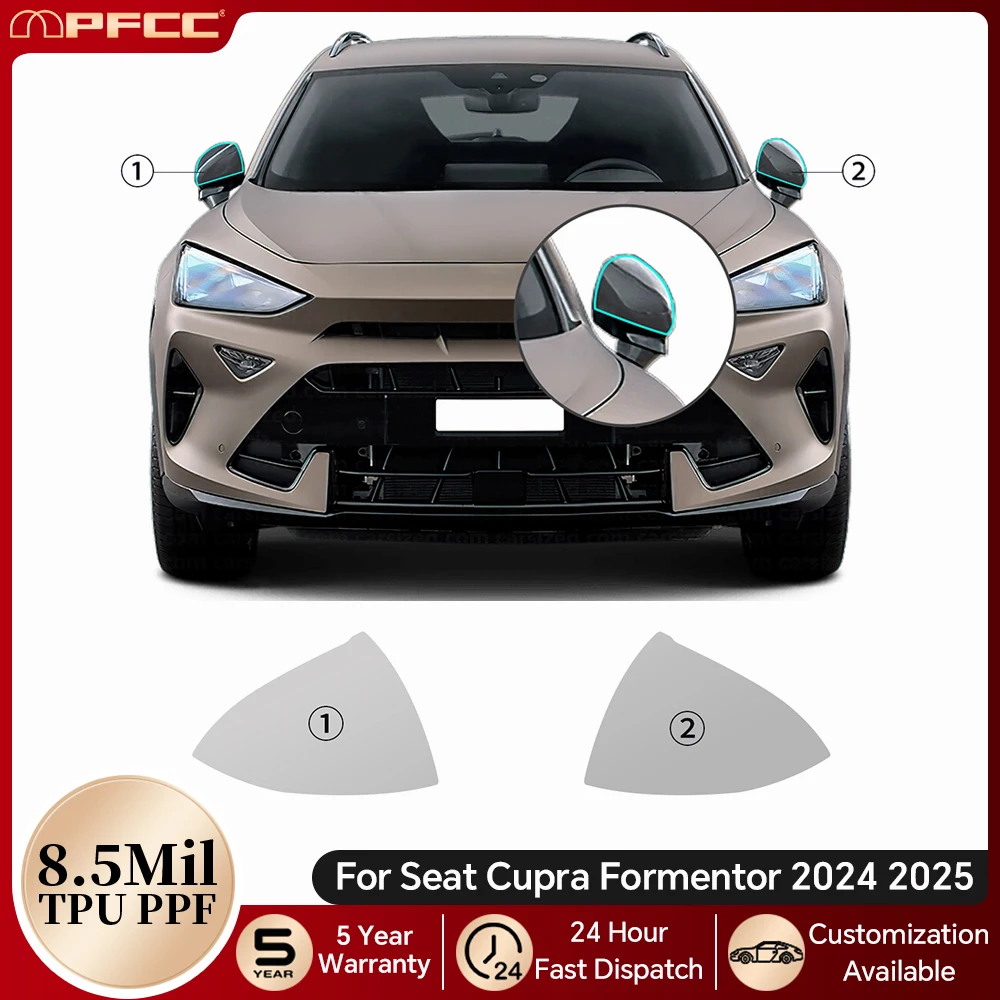 

For Seat Cupra Formentor 2024 2025 Car Headlight Rearview B Pillar TPU Paint Protection Film Pre-cut PPF Clear Bra Anti-scratch