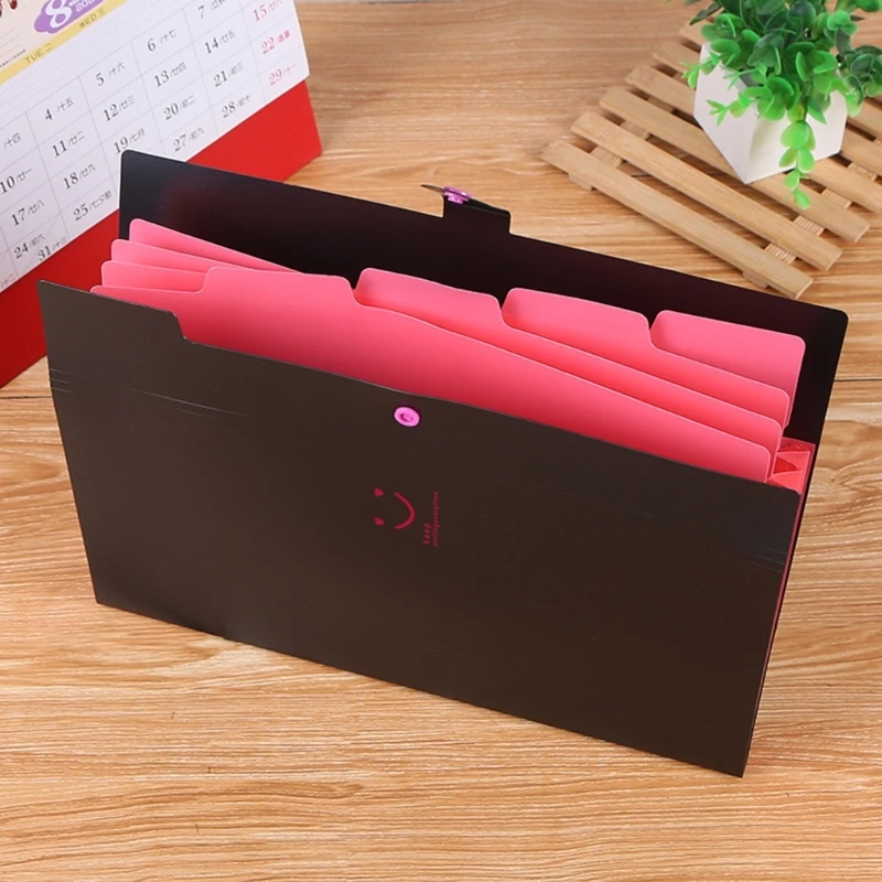 5 جيوب كبيرة لحفظ الملفات المحمولة، حقيبة صندوقية لتنظيم الملفات متعددة الوظائف