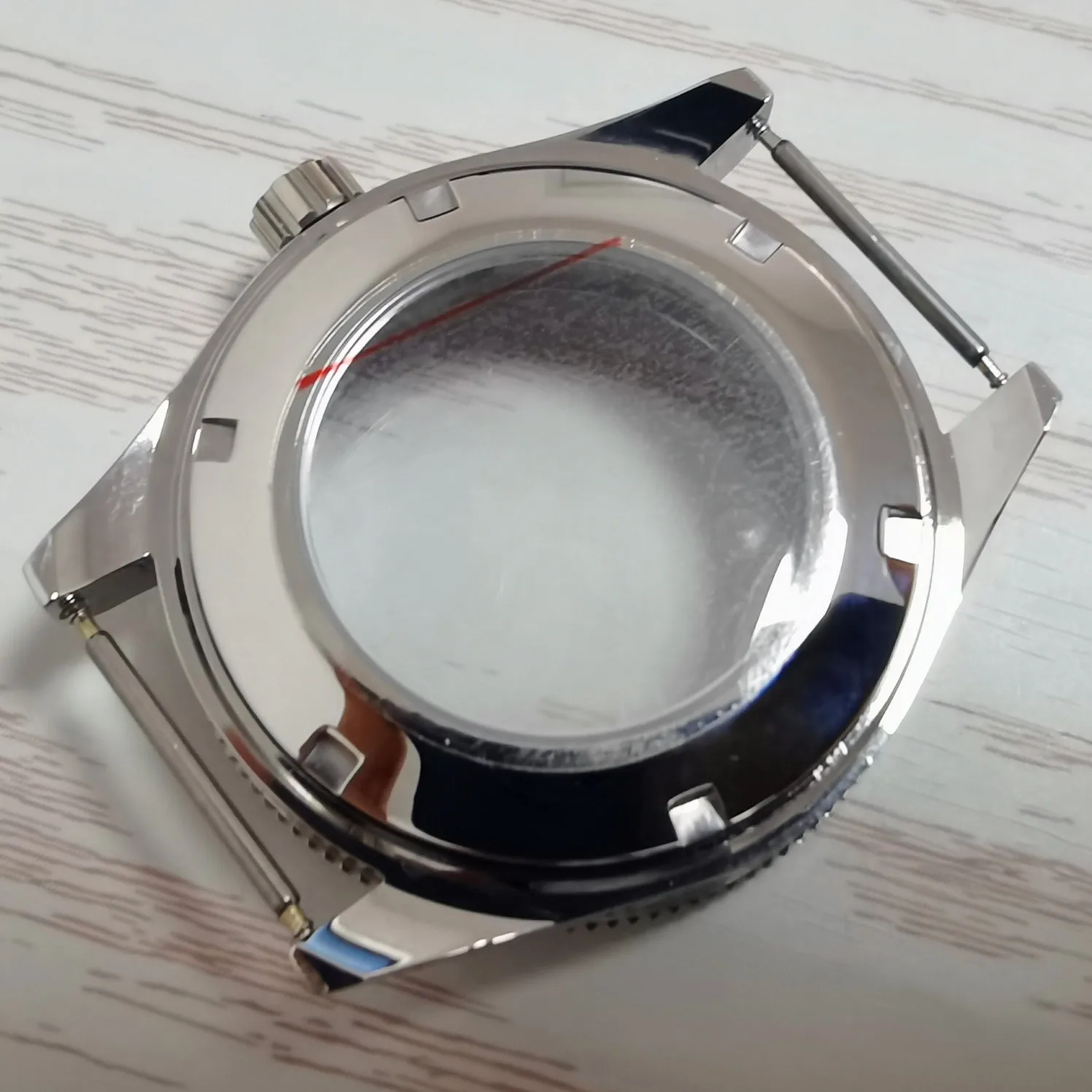 Cassa dell'orologio da 42mm per Nh35 Nh36 Pt5000 Eta 2824 movimento cassa dell'orologio con lunetta in ceramica di vetro zaffiro in acciaio solido