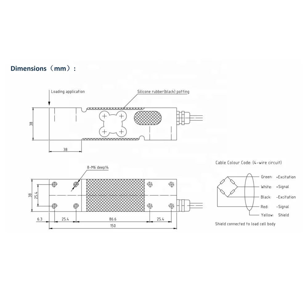 NIEUWE CALT LCP-F32 Shear Beam Load Cell Weegsensor Kan SLP532 50kg 100kg 200kg 300kg C3 C6 vervangen