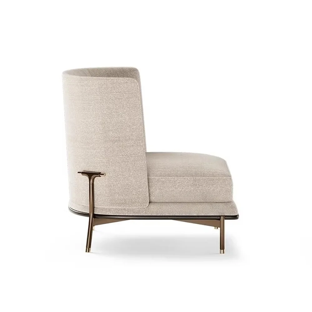 

Бежевый современный стул для гостиной, подушка из льняной ткани, удобное украшение для чтения, стул с подушкой и подушкой