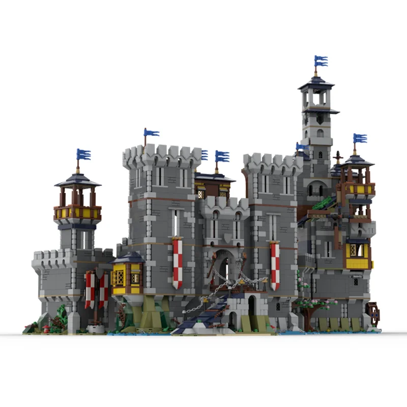 6936 pièces Moc Hightower château v2.0 bricolage chevalier Stronghold blocs de construction-Modèle d'architecture historique jouet éducatif cadeau