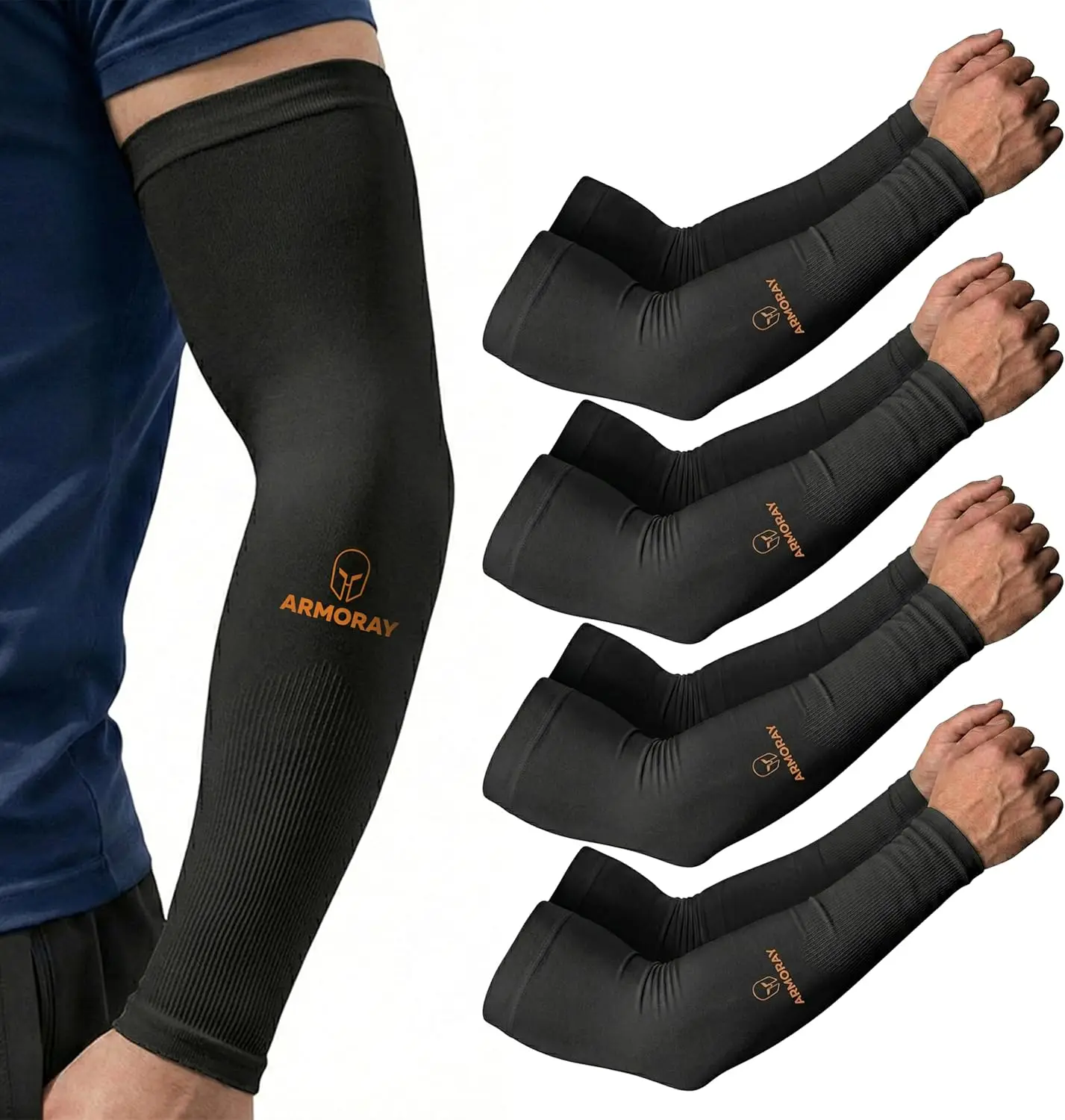 

UV Protection Arm Sleeves for Men & Women - Cooling Compression Fit, Tattoo Cover, Daily Wear