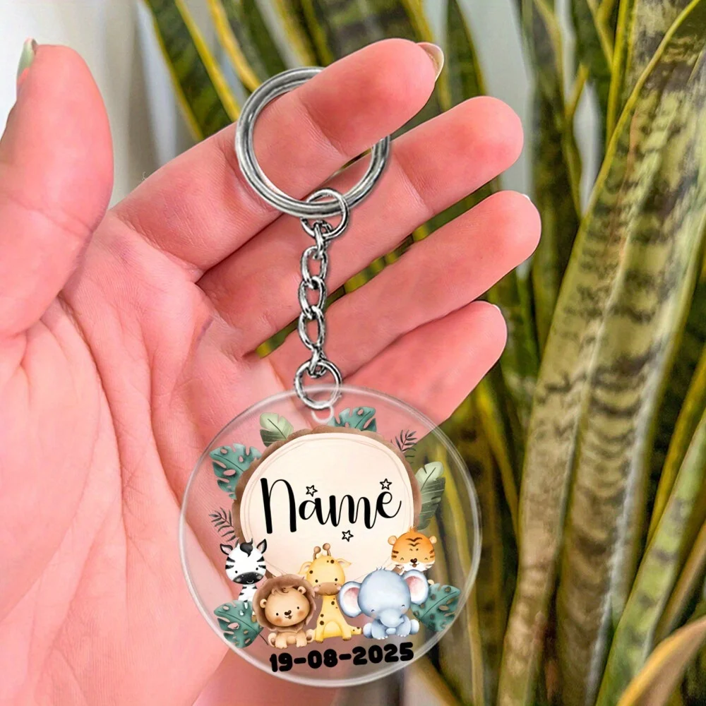 1Pc Personalized Custom Text/Name Acrylic Keychain, Used for Key or Zipper Bag, Party Favors, Thoughtful Keepsakes
