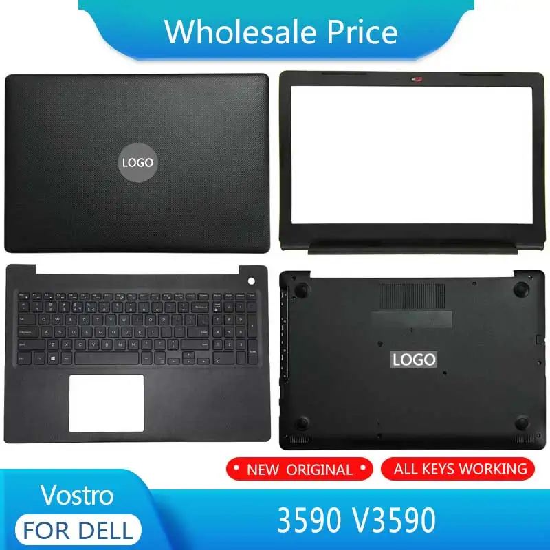 New For Dell Vostro 3590 V3590 Laptop LCD Back Cover Front Bezel Upper Palmrest Bottom Base Case Keyboard Hinges