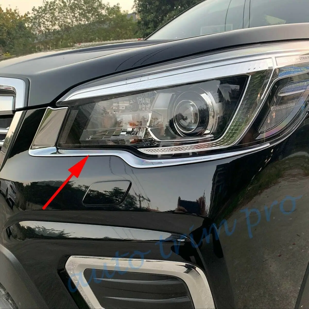 Chrome Accessories For Subaru Forester SK 2019 2020 2021 Front Head Light Lamp Eyebrow Cover Trim Stripes Decoration