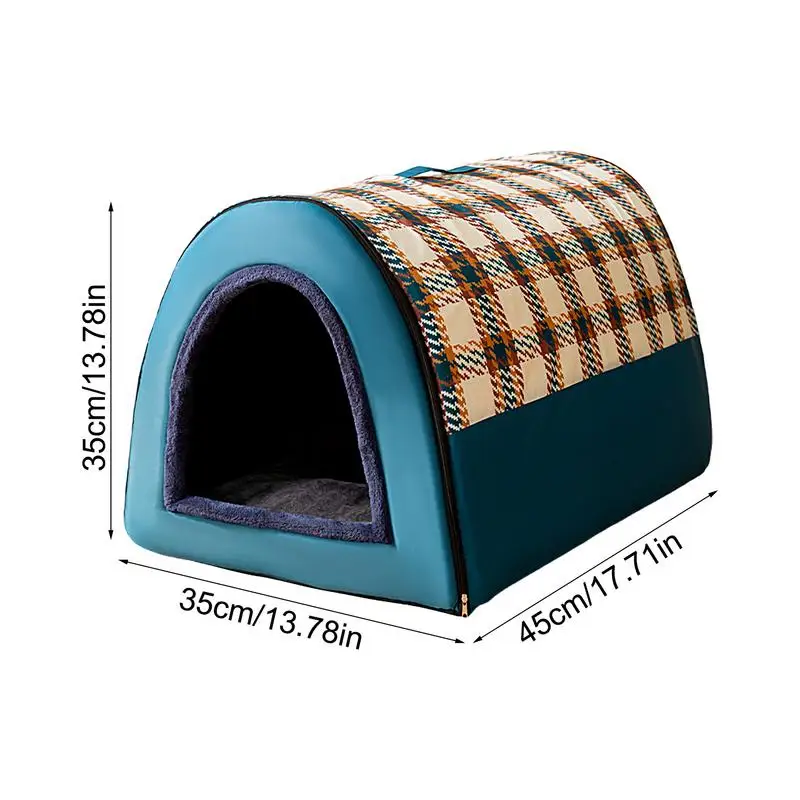 Dog house indoor high elastic mat foldable dog house puppy cave warm soft dog house mattress cat sofa warm sleeping bed